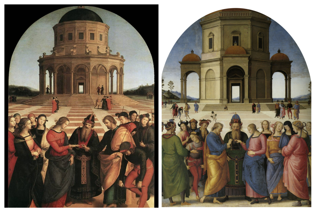 左:拉斐尔《圣母的婚礼》c.