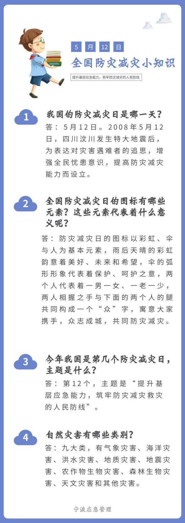 下面跟着小布一起来学习下救命的防灾减灾知识~今年5月12日是我国第12