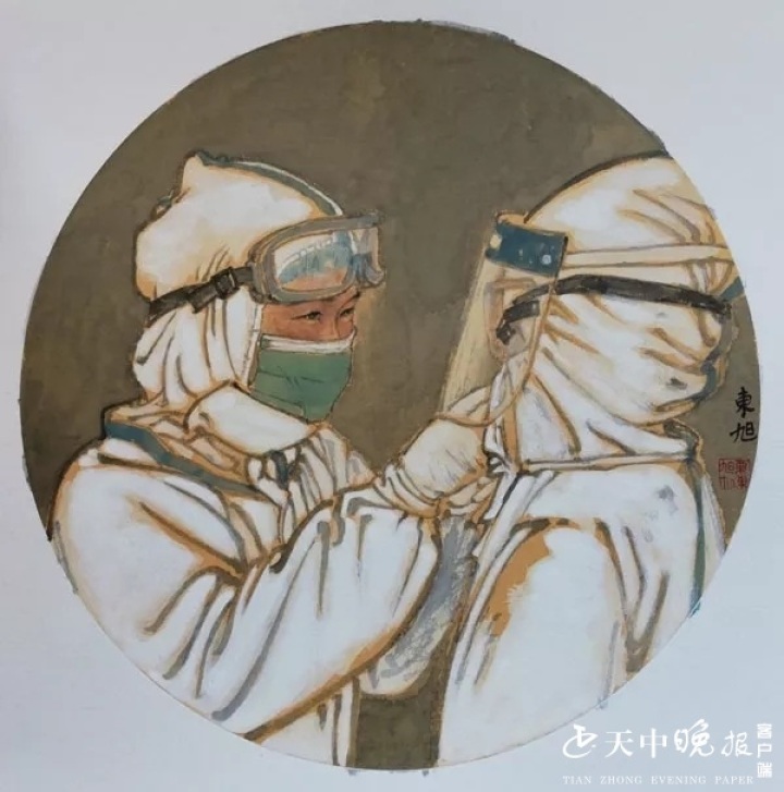 写诗作画致敬最美白衣天使