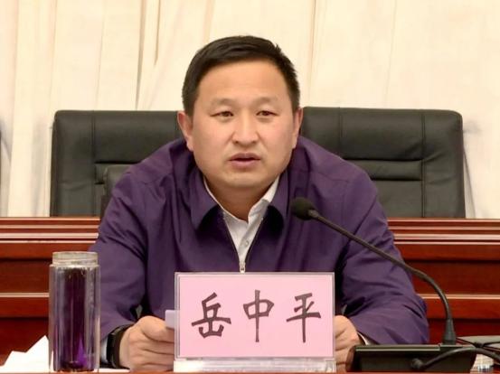 县委副书记岳中平主持会议,副县长张新社及检视清零