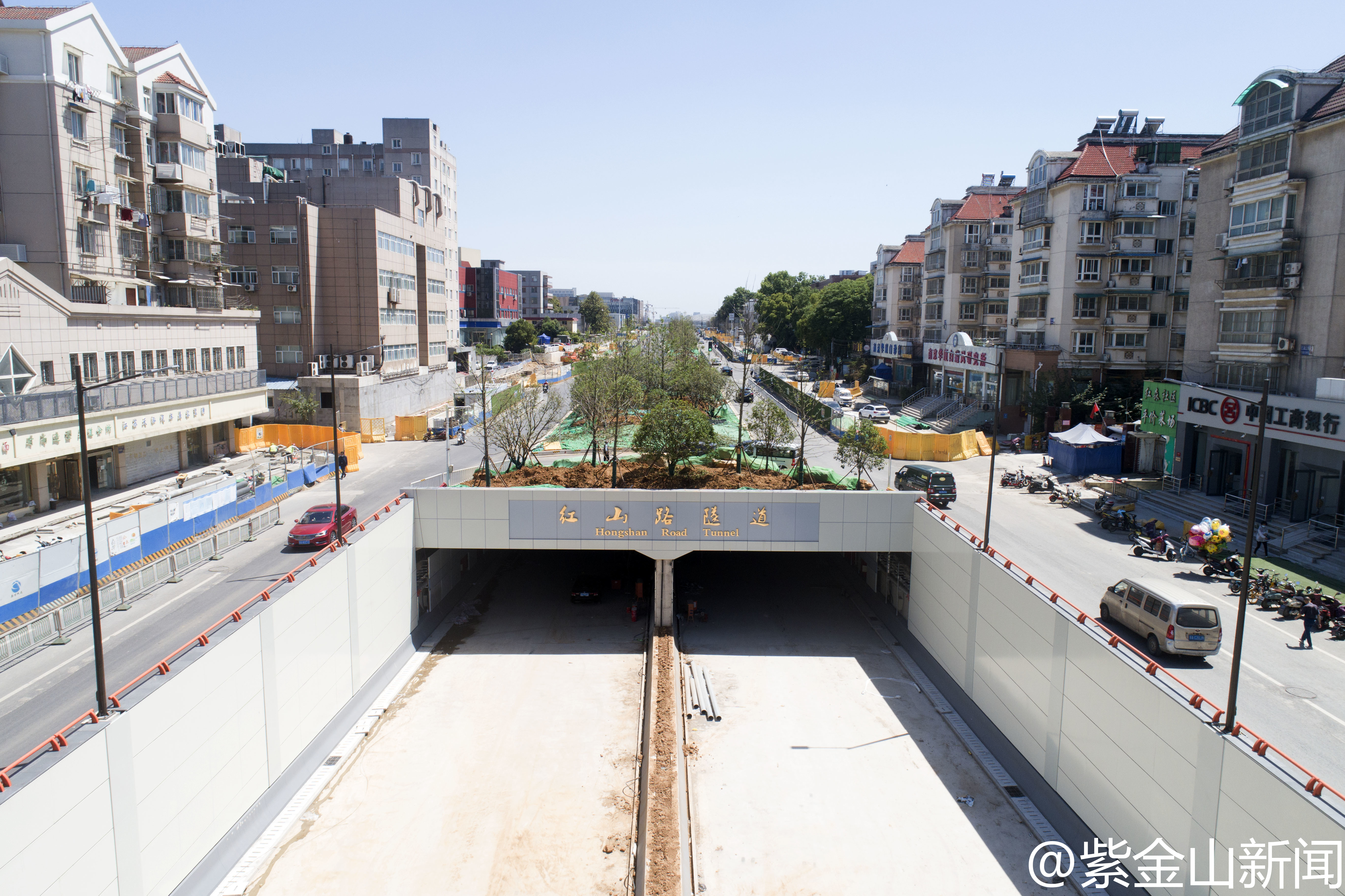 快要通车了城北的红山路隧道即将建成