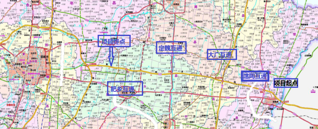 邯郸这段路施工限速通行!