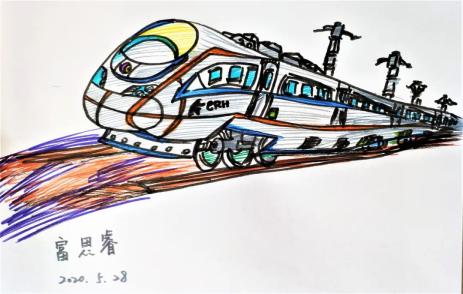 儿童节快乐!小手画出了心中最美的中车