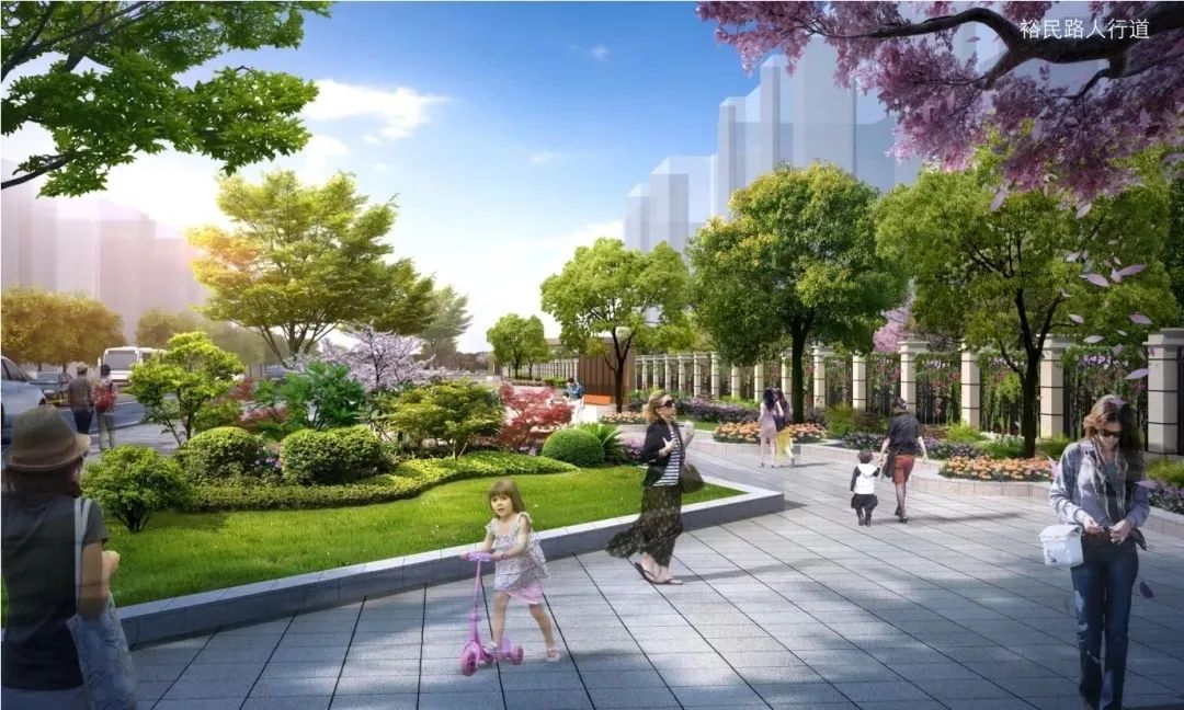 裕民路景观步道效果图