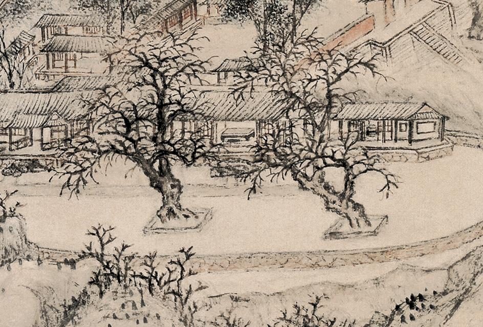 廊：东风袅袅泛崇光，香雾空蒙月转廊