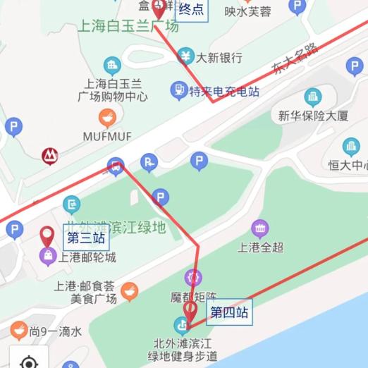 第四站:北外滩滨江步道拥有一滴水,彩虹桥,音乐之门三大特色景观的北