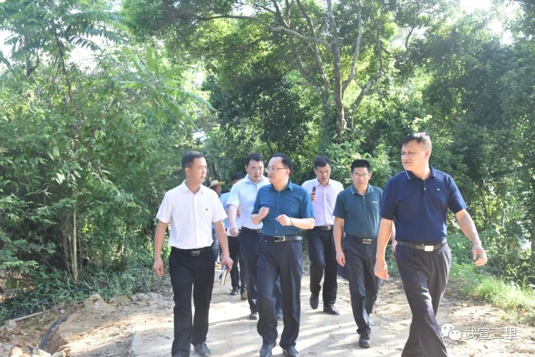 6月22日,来宾市市长雷应敏到三里镇上江村,下江村开展脱贫攻坚调研