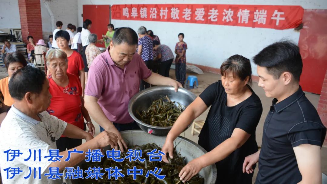 鸣皋镇沿村端午节敬老爱老粽是情