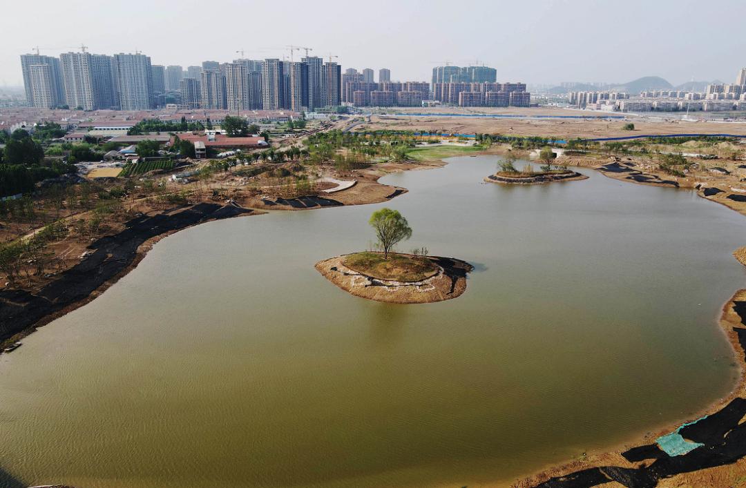 徐州再添新湖景,泉润公园人工湖初见雏形!