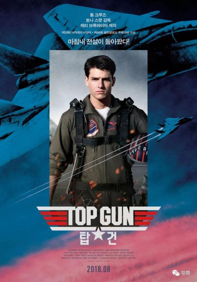 艺术海报 托尼·斯科特《壮志凌云》 top gun (1986) 韩版海报