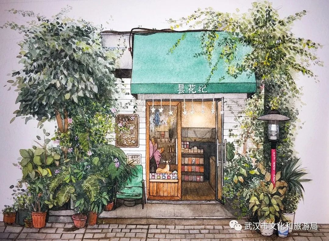 手绘12间可爱小店,ta们藏在武汉这个地方