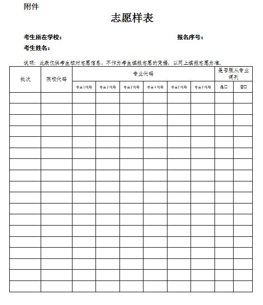 吉林省高考志愿填报时间公布
