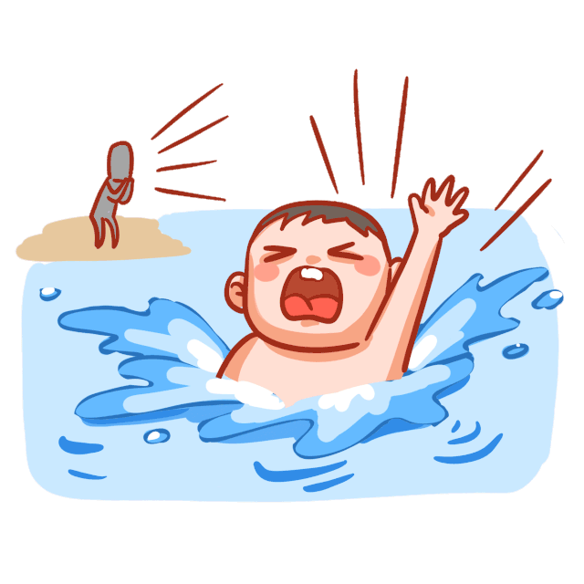 "孩子掉水里了!救救他呀!"