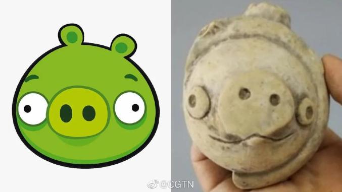仔细一看 这不是撞脸了 《愤怒的小鸟》里的反派绿猪吗?