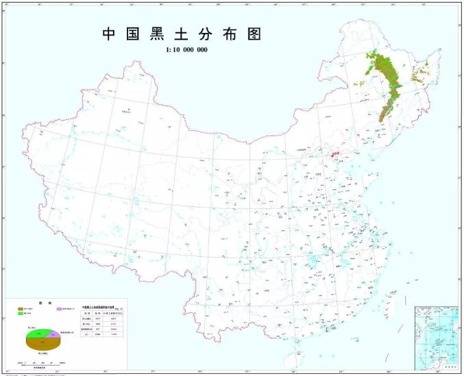 图11,中国黑土分布图,来源:自资部中国地质调查局而在东北地区,黑龙江