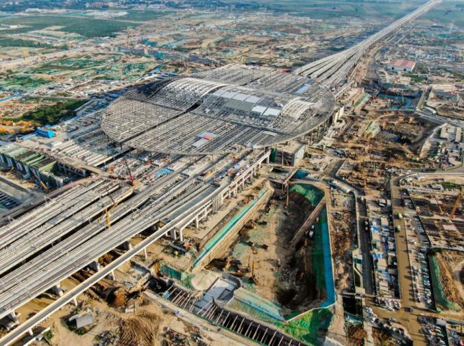 航拍大图!雄安站最新建设现场来啦