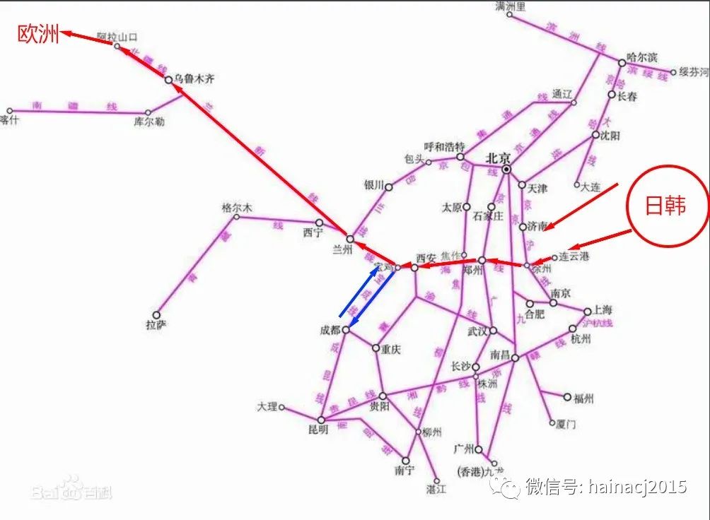 为什么不直接走陇海铁路,而要在经过西安后拐弯到成都,这是要解决的