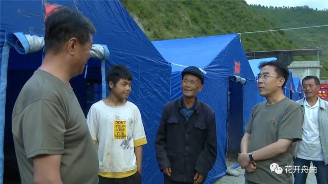 石华雄,梁维吉到博峪镇指导抢险救灾工作