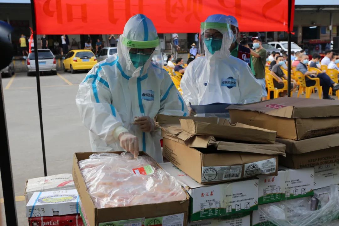 蓬江区举办冷链食品疫情防控应急处置实地演练