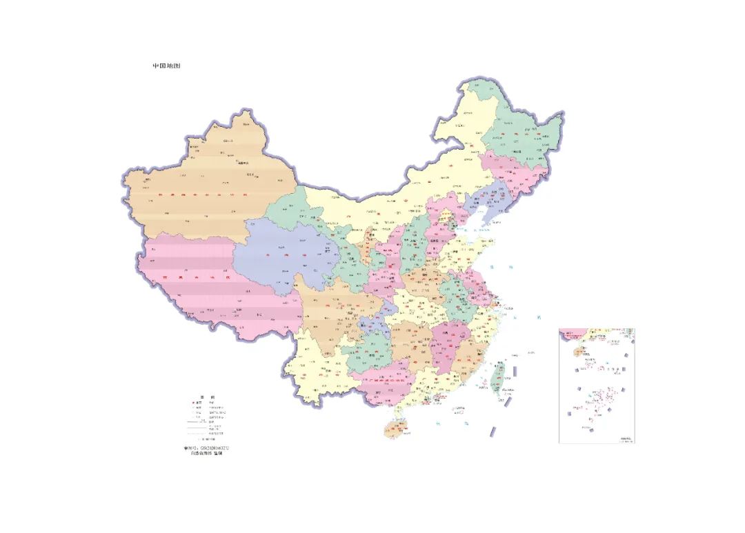 △中国地图  :1100万