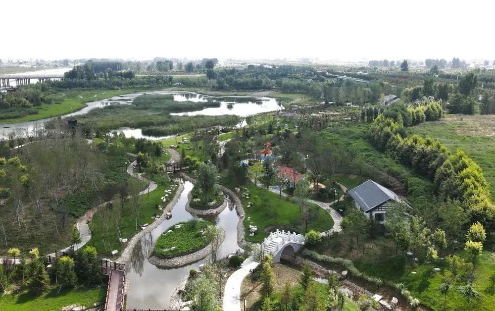 河北省秦皇岛市抚宁区洋河湿地公园景色.