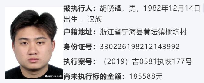 悬赏条件及金额:自本公告发布之日起,凡向本院举报被执行人胡秉权转移