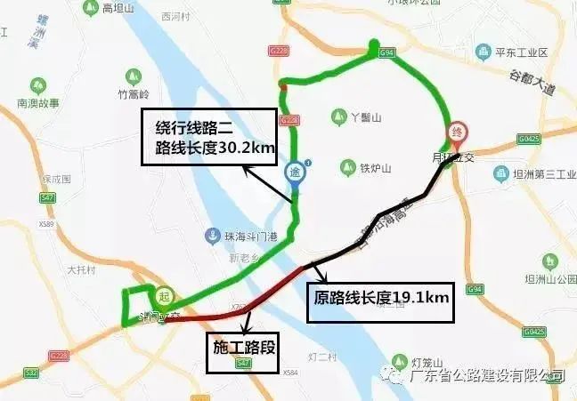 绕行国道g228(途经神湾镇)路线