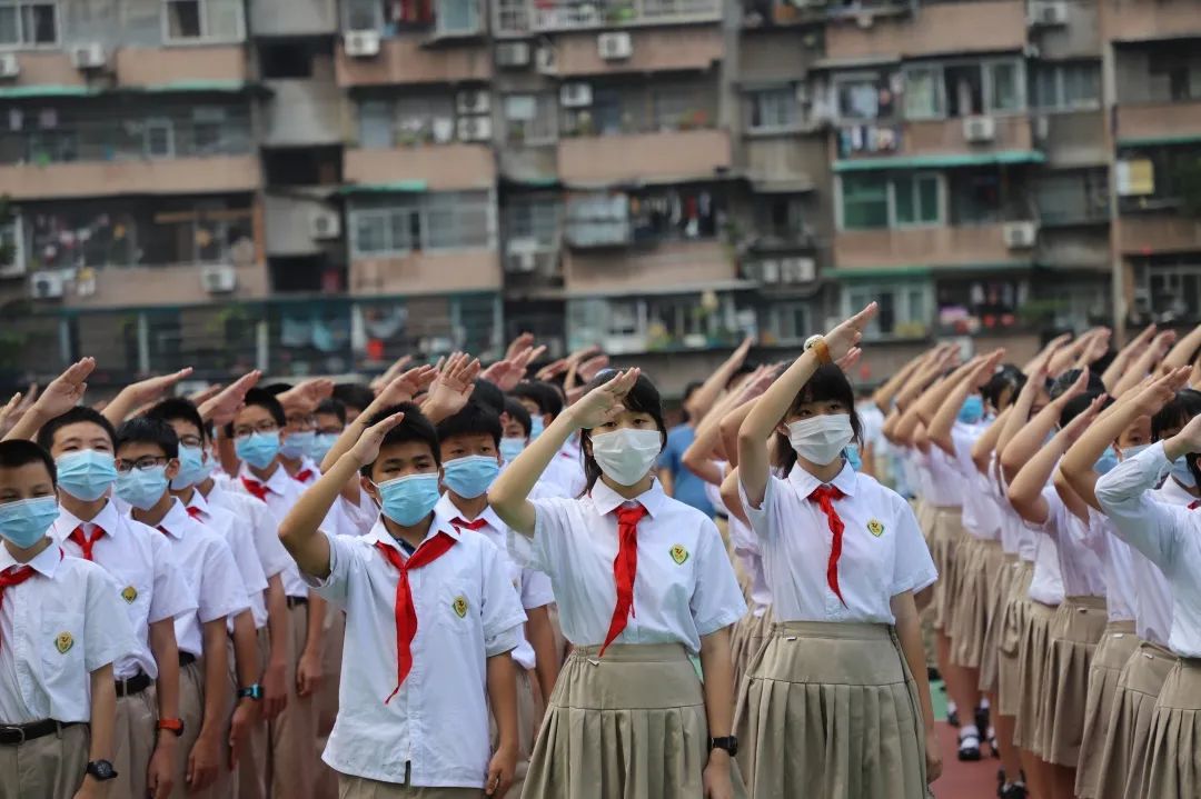 广州市知用中学升旗仪式