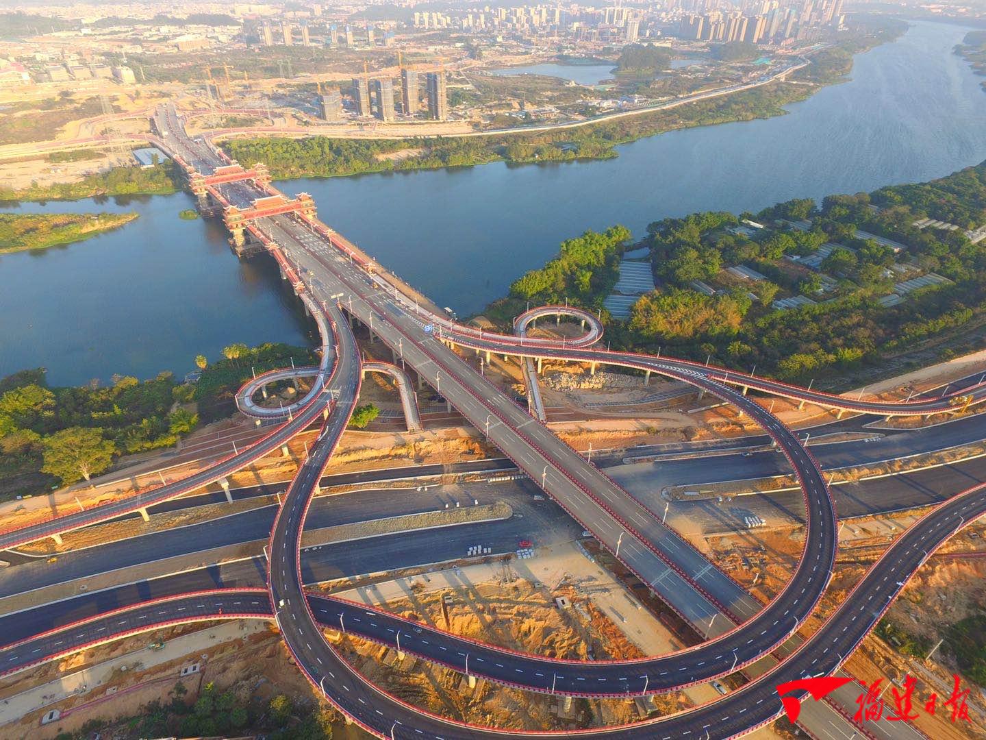 世界跨径最大,最长的廊桥漳州金峰大桥顺利通过交工验收