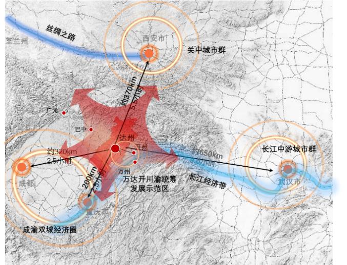 同衡规划 达州空铁新城,位于达州市城市"南拓"主导发展方向,规划范围