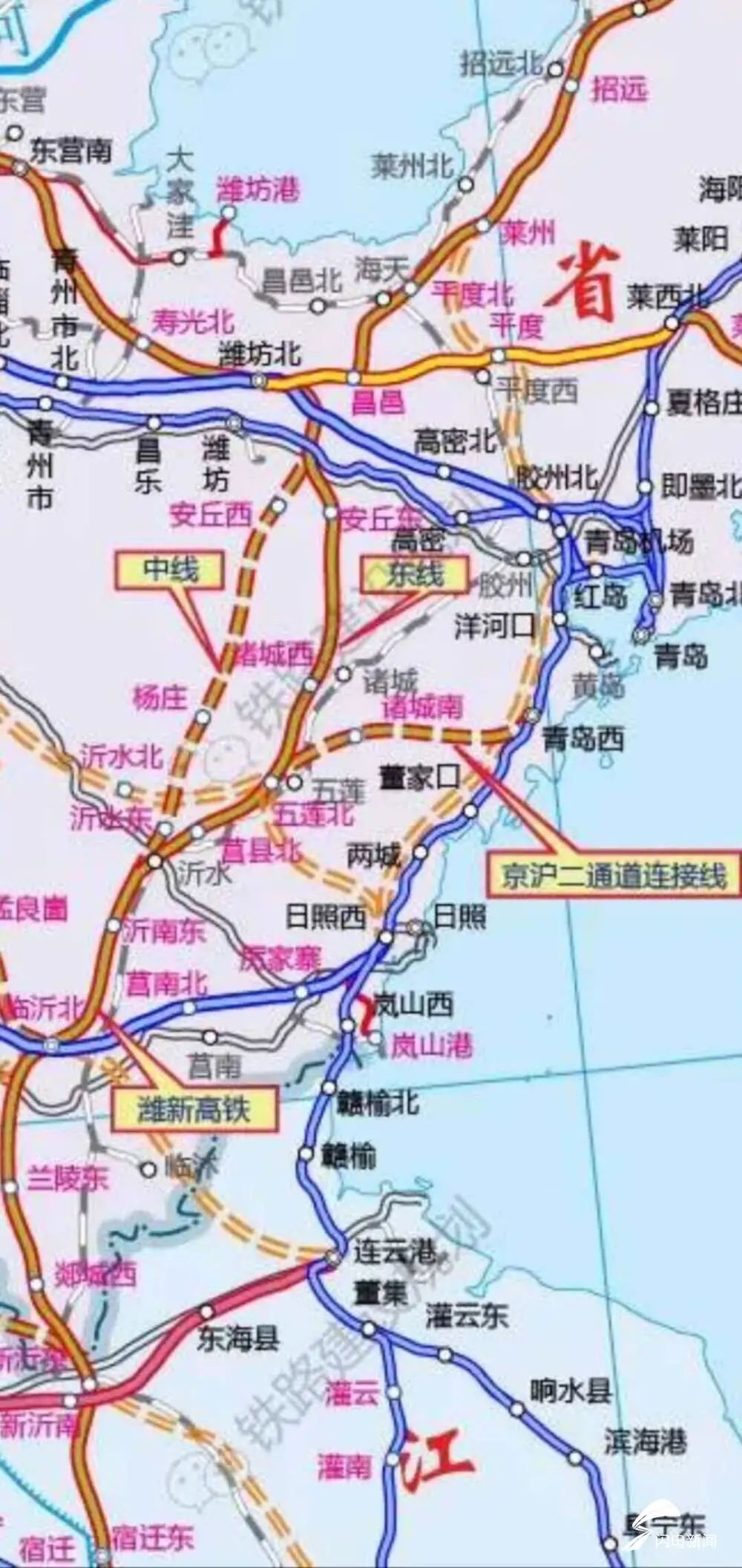 五莲北将成为高铁枢纽站,成为京沪二线,青聊高铁,莲日线(接鲁中高铁)