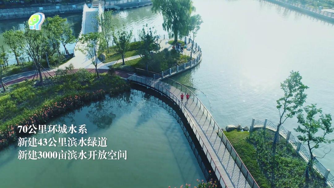 绿色青浦 家乡青浦,与水结缘 每天我都会沿着环城水系公园跑步 就犹如