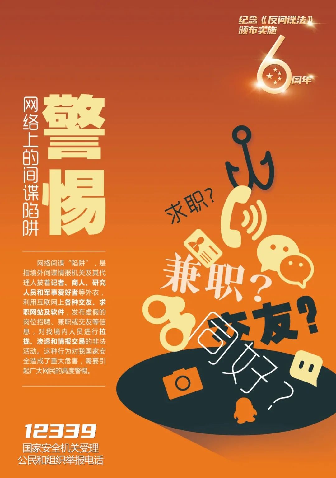 【国家安全】《反间谍法》六周年,13张海报教你如何反
