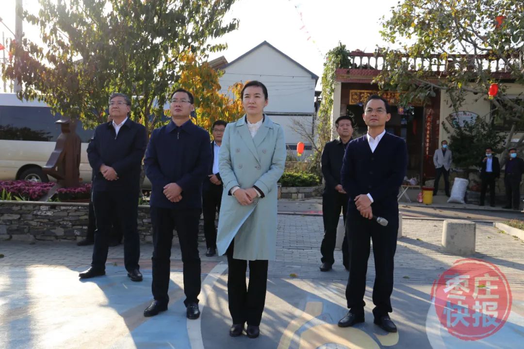 11月2日下午,市委副书记,代市长张宏伟到山亭区调研.