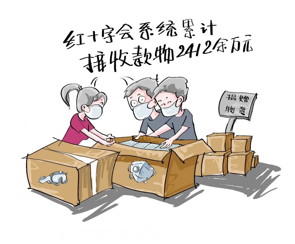 玉溪市红十字会集中接受爱心企业捐赠.