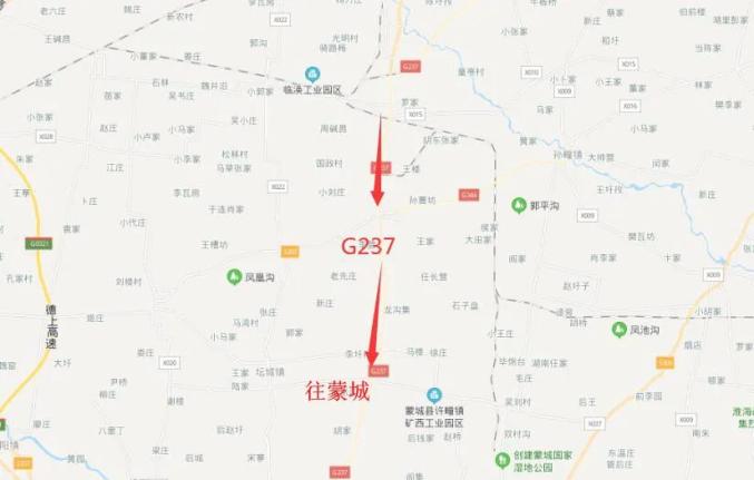 g237(s203淮六路)整体走向这条路的全线通车使得淮北境内的南北交通