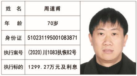 隆昌市法院曝光2020年第三批老赖名单