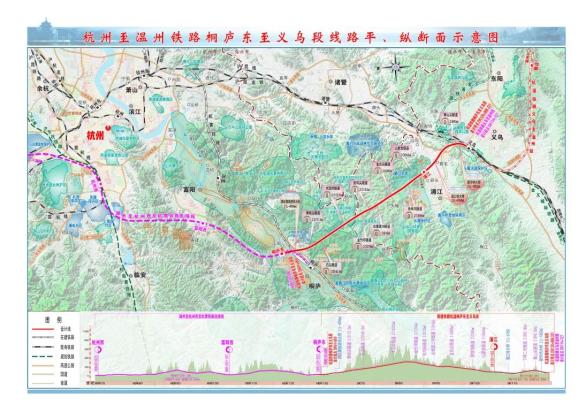 杭温高铁二期是从湖杭铁路与杭黄铁路连接线工程的桐庐东站,经浦江站