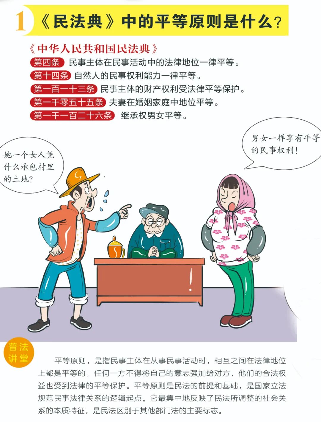 每日一典民法典中的平等原则