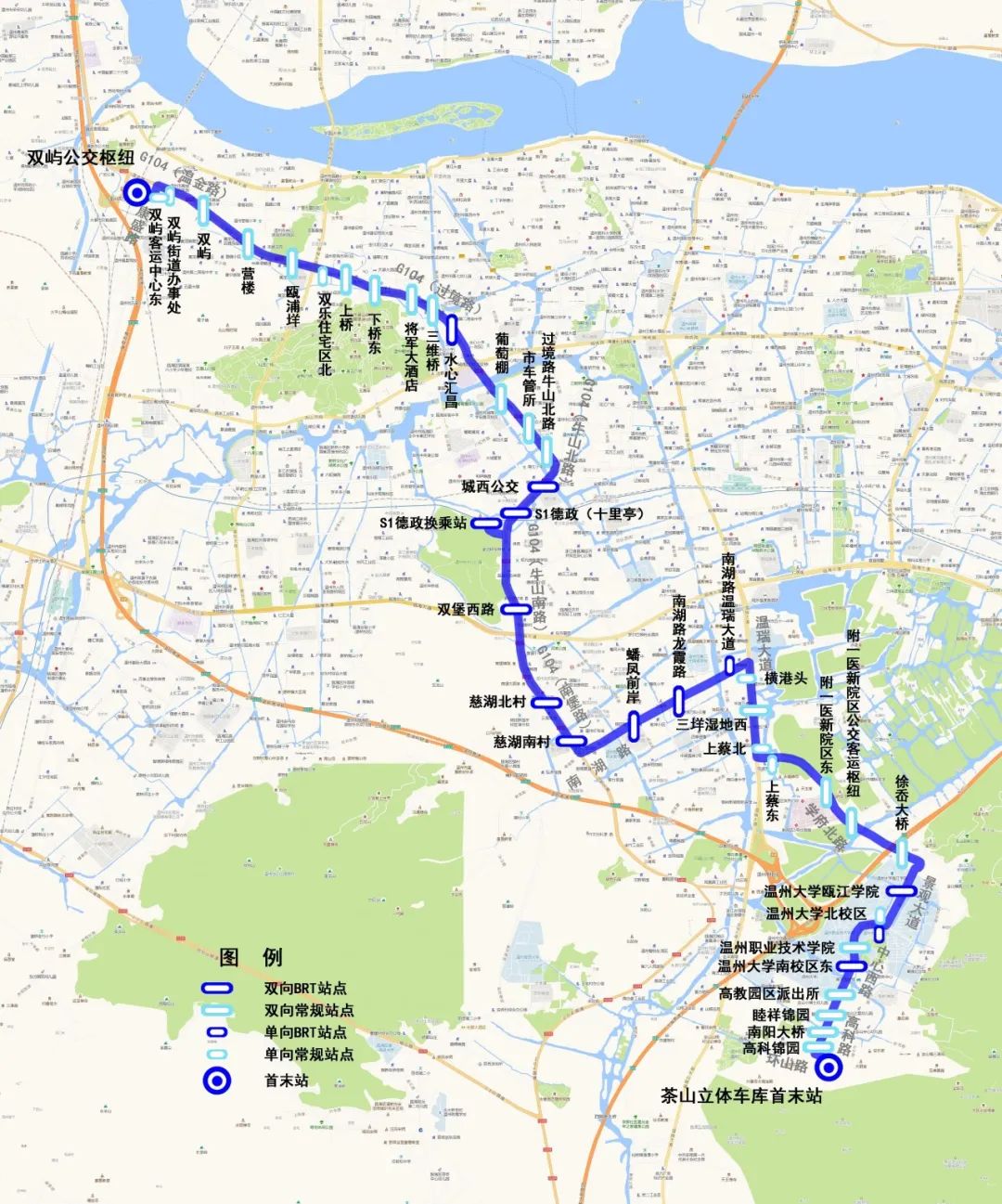 瓯北brt7号线线路图图片