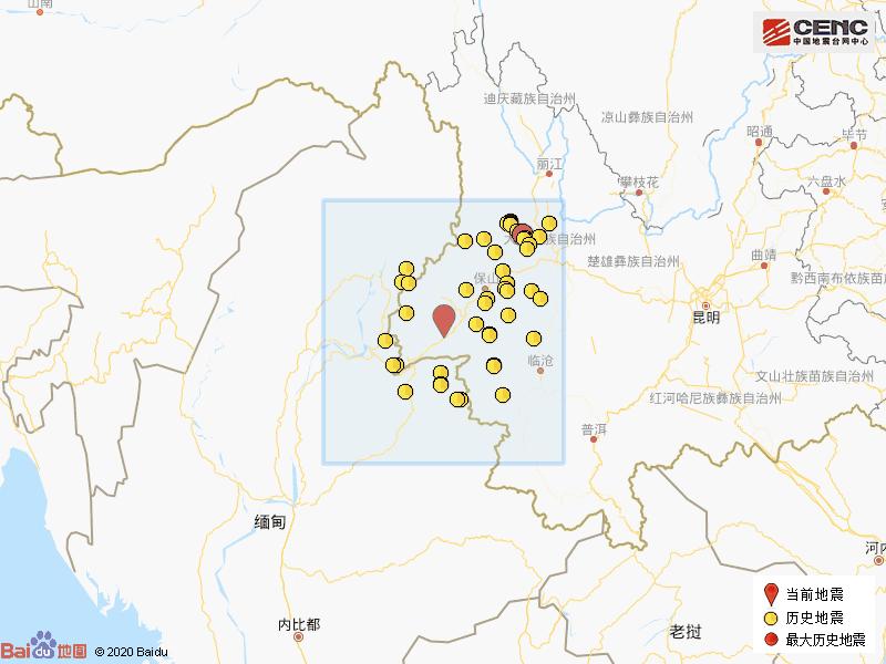 德宏连发2次地震最大3 6级暂无人员伤亡信息报告