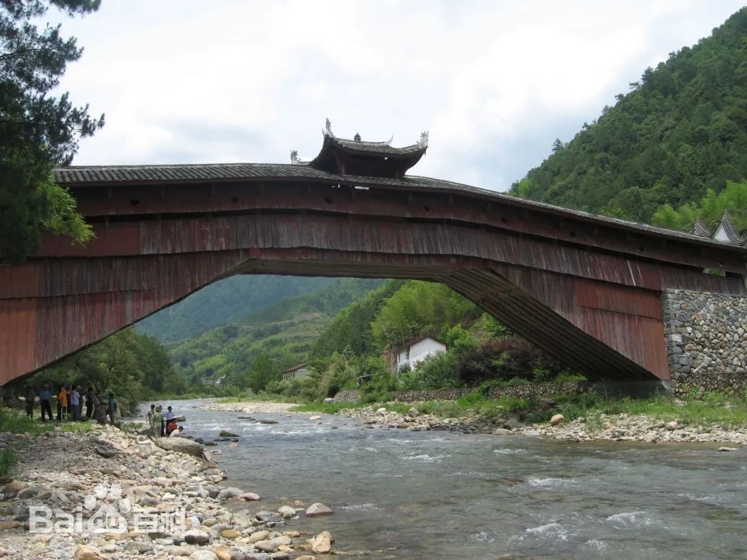 慶元縣如龍橋,詠歸橋,半路亭橋,景寧縣大赤坑橋,章坑接龍橋,東坑下橋