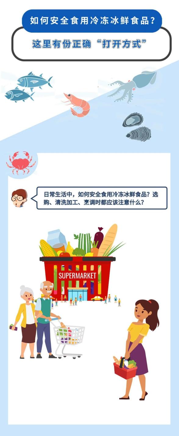 【防疫知识】如何安全食用冷冻冰鲜食品?这样才是正确的"打开方式"↘
