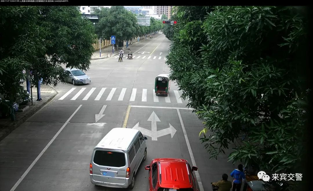 人民路与祥和路路口往维林大道方向逆行抓拍