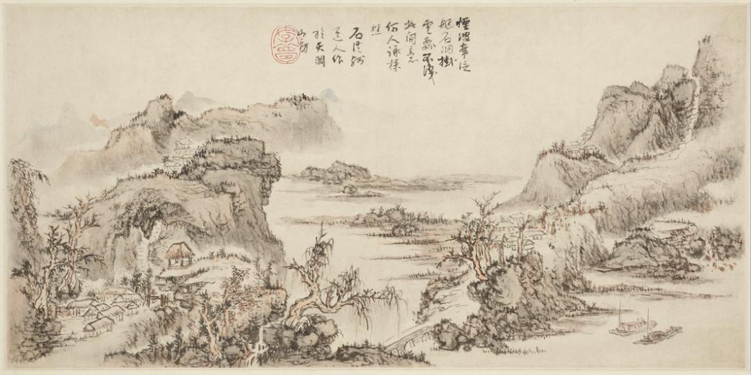 每周一画清石溪四季山水册