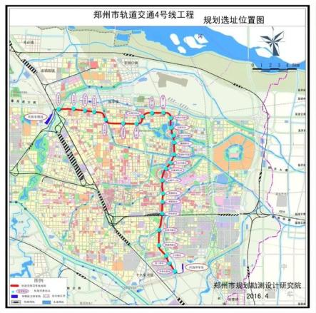 線路總體規劃:鄭州地鐵4號線呈倒