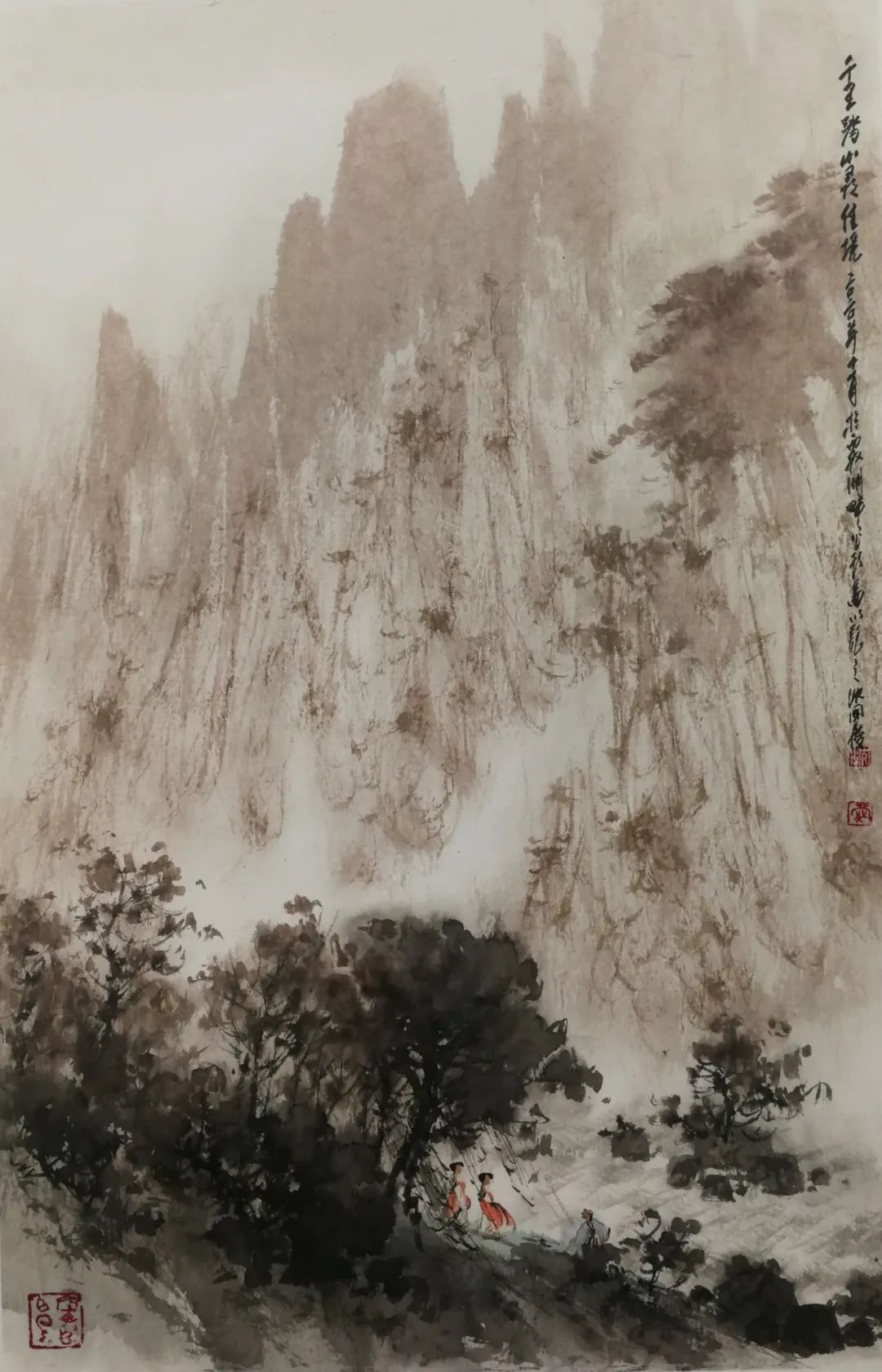 山川激荡化境生象沈国庆粱非中国画联展即将展出