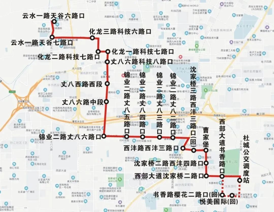 西安188路公交车路线图图片