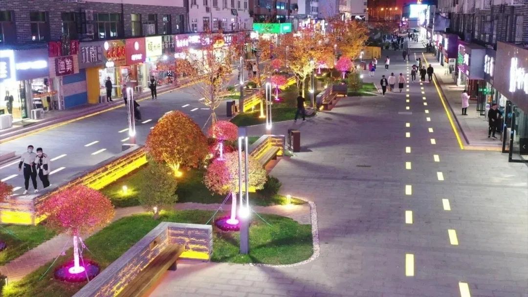 焕然一新文登步行街提升改造换新颜