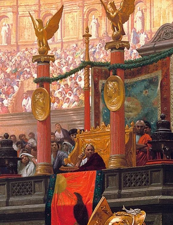 油画《角斗士(pollice verso"拇指向下")》(1872,局部) 法国学院派